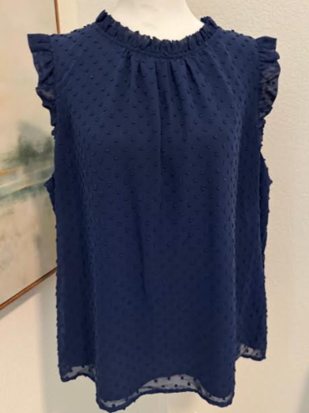 By J. CREW - Navy Blue Blouse NWOT, Size XL